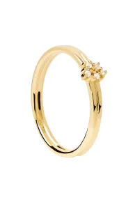 PDPAOLA Půvabný pozlacený prsten se zirkony NOVA Gold AN01-615 56 mm