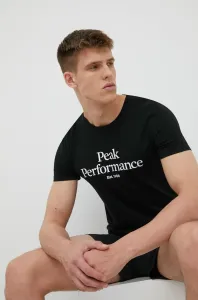 Bavlněné tričko Peak Performance černá barva, s potiskem #2009028