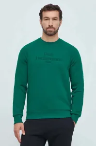 Mikina Peak Performance pánská, zelená barva, s kapucí, hladká #5549903