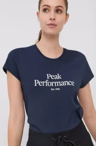 Bavlněné tričko Peak Performance tmavomodrá barva #1960474