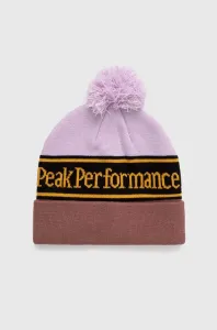 Čepice Peak Performance fialová barva, z husté pleteniny