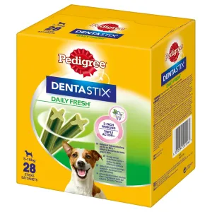 Výhodné balení! 168 x Pedigree DentaStix každodenní péče o zuby / Fresh - dentastix x 112 + dentastix fresh x 56 - pro malé psy (5-10 kg)