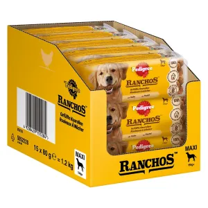 Pedigree Ranchos Maxi žvýkací tyčinky 80 g - kuřecí 10 x 80 g