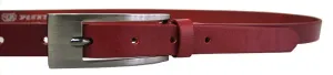 Penny Belts Dámský kožený opasek 20-177-93 red 110 cm