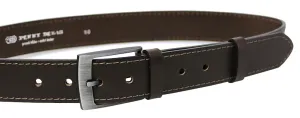 Penny Belts Pánský kožený opasek 35-1-40 dark brown 105 cm