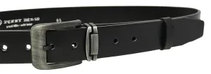 Penny Belts Pánský kožený opasek 507-60 black 110 cm