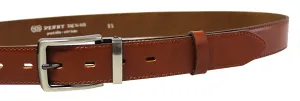 Penny Belts Pánský kožený společenský opasek 35-020-2-43 brown 100 cm