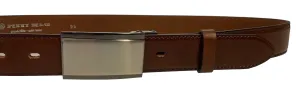 Penny Belts Pánský kožený společenský opasek 35-020-4PS-48 brown 100 cm