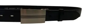 Penny Belts Pánský kožený společenský opasek 35-020-8PS-60 black 100 cm