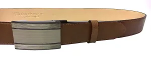 Penny Belts Pánský kožený společenský opasek 35-020-A7 brown 100 cm