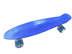 Pennyboard s LED kolečky, 56 cm DARK BLUE