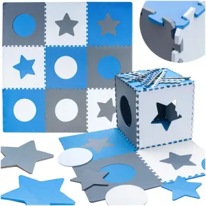 4506 Puzzle pěnová podložka 180X180cm - Klára Modrá