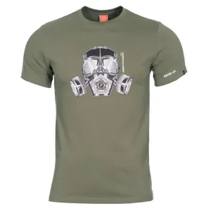 Pentagon Gas Mask tričko, olivové - XS