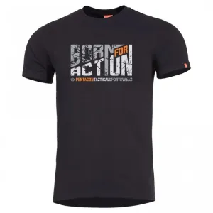 Pentagon tričko Born for Action, černé - S