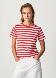 Bavlněné tričko Pepe Jeans Carla červená barva