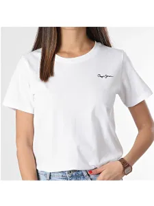 Pepe Jeans dámské bílé tričko - S (800) #6144351