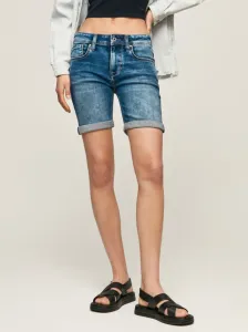 Džínové šortky Pepe Jeans dámské, hladké, medium waist #5022925