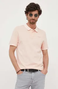 Bavlněné polo tričko Pepe Jeans OLIVER růžová barva