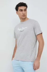 Bavlněné tričko Pepe Jeans Eggo šedá barva, s potiskem #4731853