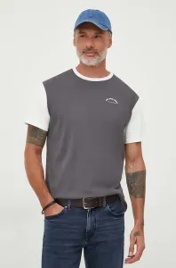 Bavlněné tričko Pepe Jeans Wembley šedá barva