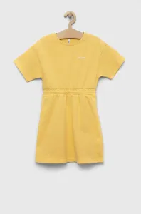 Dětské bavlněné šaty Pepe Jeans PJL GJ Non-denim žlutá barva, mini #5406712