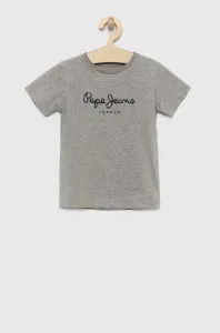 Dětské bavlněné tričko Pepe Jeans šedá barva, s potiskem #5820955