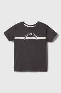 Dětské bavlněné tričko Pepe Jeans šedá barva, s potiskem #5687326