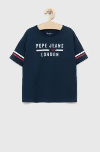 Dětské bavlněné tričko Pepe Jeans tmavomodrá barva, s potiskem #5007218