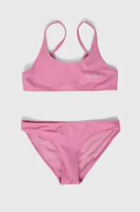 Dvoudílné dětské plavky Pepe Jeans Mauricia růžová barva