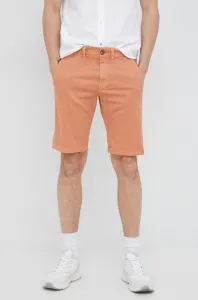 Kraťasy Pepe Jeans pánské, oranžová barva #5624703