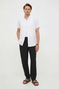 Plátěná košile Pepe Jeans bílá barva, regular, s klasickým límcem
