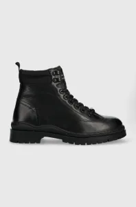 Kožené boty Pepe Jeans Brad Hiker Boot pánské, černá barva #3840992