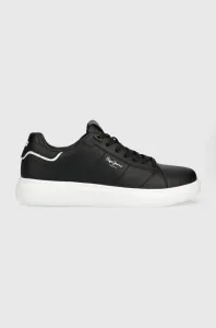 Kožené sneakers boty Pepe Jeans EATON černá barva, PMS30896 #4637356