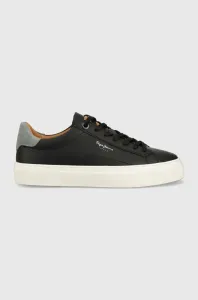 Kožené sneakers boty Pepe Jeans YOGI černá barva, PMS30930 #5552017