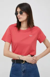 Bavlněné tričko Pepe Jeans Wendy Chest červená barva