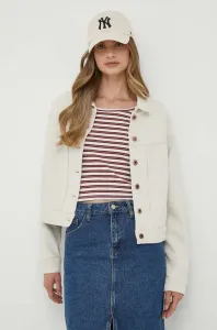 Džínová bunda Pepe Jeans Foxy dámská, béžová barva, přechodná, oversize