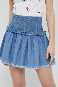 Džínová sukně Pepe Jeans Dolly fialová barva, mini, áčková