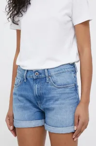 Džínové šortky Pepe Jeans Mable dámské, hladké, medium waist #5335827