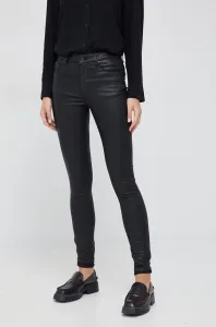 Kalhoty Pepe Jeans dámské, černá barva, přiléhavé, high waist #5962686