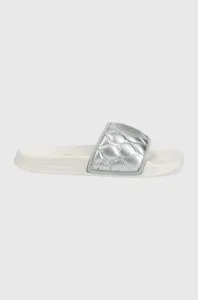 Pantofle Pepe Jeans Slider Pad dámské, stříbrná barva #1991655