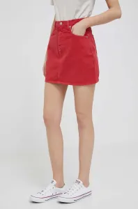 Džínová sukně Pepe Jeans červená barva, mini