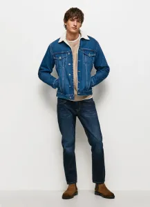 Džínová bunda Pepe Jeans pánská, tmavomodrá barva, přechodná #1422523