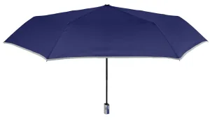 PERLETTI - Technology Plně automatický skládací deštník s reflexním pásem / modrý, 21754