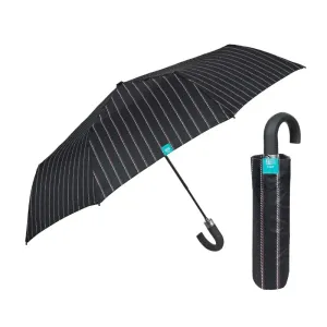 PERLETTI - Time, Pánský automatický skládací deštník Gessato / šedý, 26346