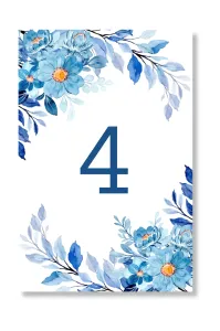 Personal Číslo stolu - Modré květiny Zvolte množství: od 11 ks do 30 ks