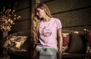 Personal Dámské tričko s vlastním textem - Družička květiny Barva: Růžová, Velikost - dospělý: M
