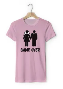 Personal Párové tričko dámské - Game Over Barva: Růžová, Velikost - dospělý: M