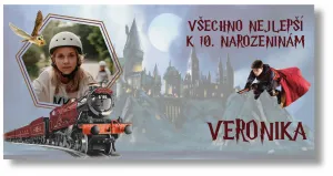 Personal Narozeninový banner s fotkou - Harry Potter Rozměr banner: 130 x 260 cm