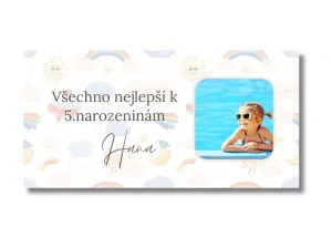 Personal Narozeninový banner s fotkou - Cute weather Rozměr banner: 130 x 65 cm