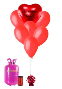 Personal Personalizovaný helium párty set - Červené srdce 31 ks